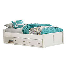 Hillsdale Furniture Pulse Platform Twin Bed with Storage in White