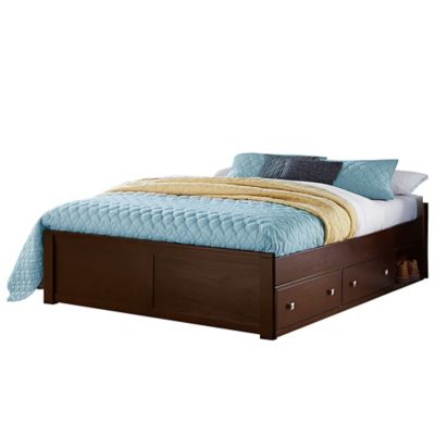 Hillsdale Furniture Pulse Full Platform Bed with Storage in Chocolate