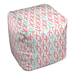 Cacti Ottoman in Pink/Teal