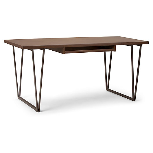 Alternate image 1 for Simpli Home Ryder Solid Wood Desk in Natural Aged Brown