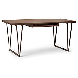 Simpli Home Ryder Solid Wood Desk in Natural Aged Brown