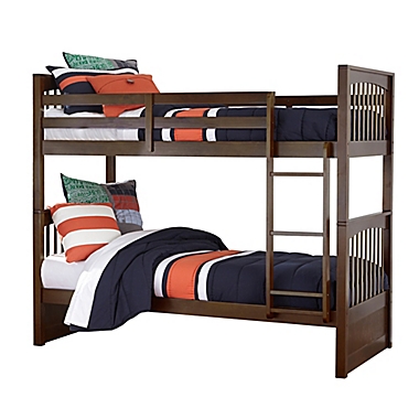 Hillsdale Furniture Pulse Twin Over Twin Bunk Bed in Chocolate. View a larger version of this product image.