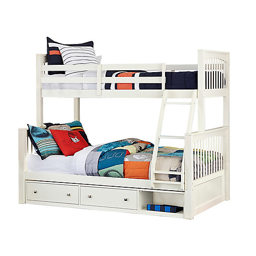 Alternate image 1 for Hillsdale Furniture Pulse Twin Over Full Bunk Bed with Storage in White