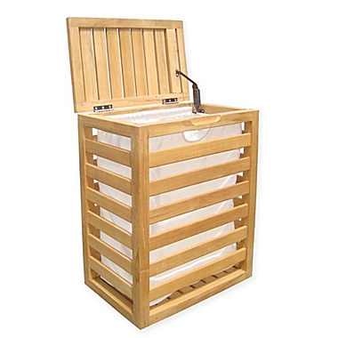 Haven&trade; Teakwood Laundry Hamper. View a larger version of this product image.