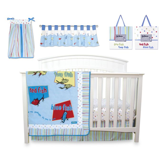 Trend Lab Dr Seuss One Fish Two Fish 7 Piece Crib Bedding Set