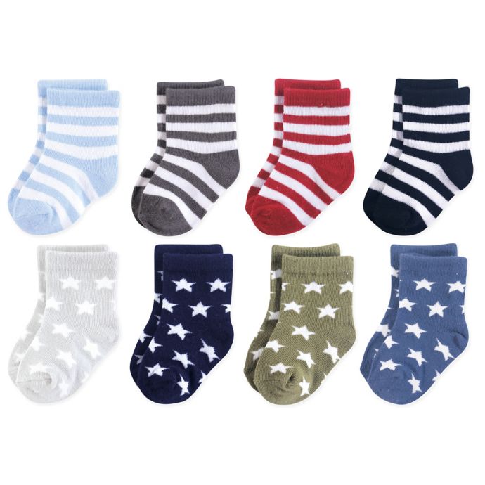 Luvable Friends® 8Pack Stars Crew Socks buybuy BABY