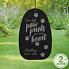 Alternate image 1 for Paw Prints On My Heart Windchimes
