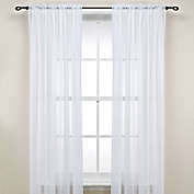 Rod Pocket Sheer 84-Inch Window Curtain Panel in White (Single)