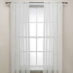 Eggshell Rod Pocket Sheer 84-Inch Window Curtain Panel (Single)