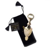 Golden Pineapple Bottle Opener with Gift Pouch