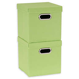 Household Essentials® Collapsible Linen Storage Cube with Lid (Set of 2)
