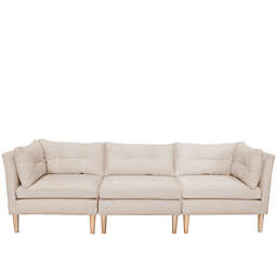 Varick 3-Piece Linen Sectional Sofa