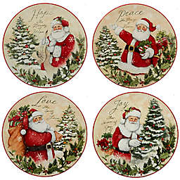 Certified International Holiday Wishes© by Susan Winget Dessert Plates (Set of 4)