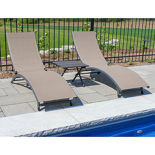 Alternate image 1 for Vivere Coral Springs 3-Piece Lounger Set in Brown