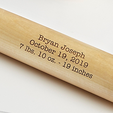 Personalized New Baby Mini Baseball Bat. View a larger version of this product image.