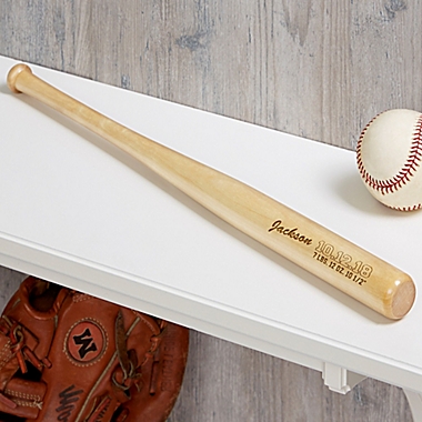 Personalized Baby Announcement Mini Baseball Bat. View a larger version of this product image.