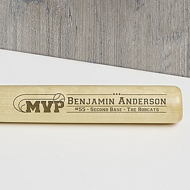 Personalized MVP Mini Baseball Bat. View a larger version of this product image.