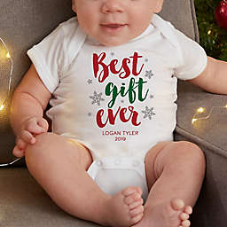 Best Gift Ever Personalized Christmas Baby Bodysuit