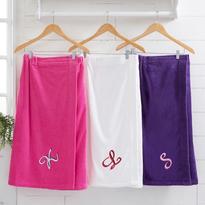 Personalized Bath Time Monogram Towel Wrap | Bed Bath & Beyond