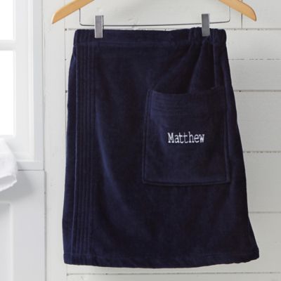 Men&#39;s Embroidered Name Towel Wrap