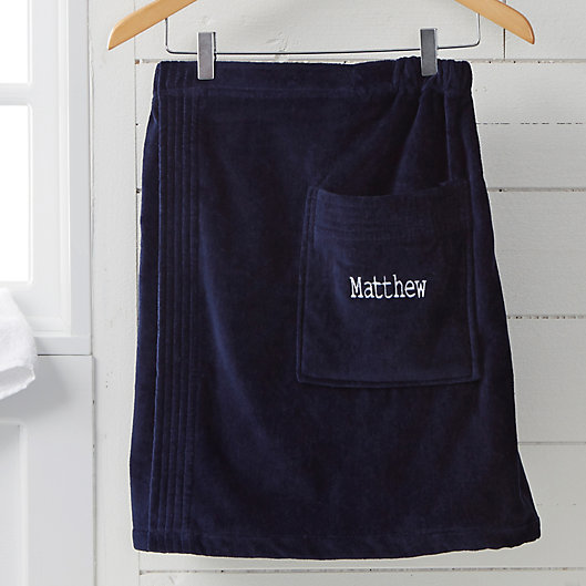 Alternate image 1 for Men's Embroidered Name Towel Wrap