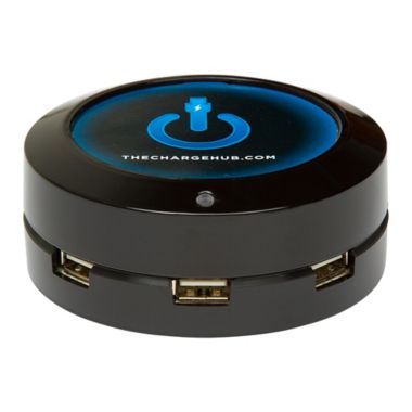 The ChargeHub X3 3-Port USB Super Charger in Black. View a larger version of this product image.