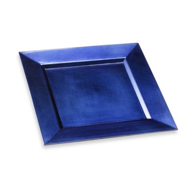 cobalt blue square plates