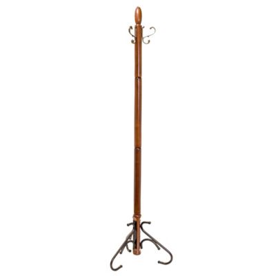 wooden coat rack stand