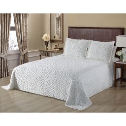 cotton white queen size bedspread