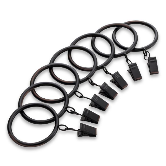 Kirsch 7 Pack Oil Rubbed Bronze Clip Rings Bed Bath Beyond
