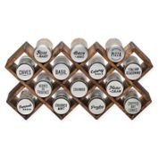 Kamenstein&reg;  14-Jar Wood Criss-Cross Spice Rack