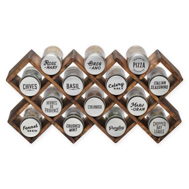 Kamenstein&reg; 14-Jar Wood Criss-Cross Spice Rack. View a larger version of this product image.