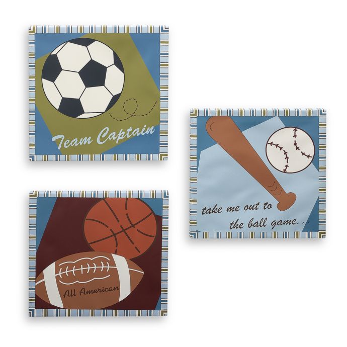 Cocalo Baby Sports Fan 3 Piece Wall Art Buybuy Baby