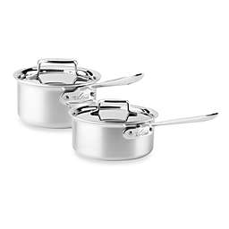 All-Clad® d5 Brushed Stainless Steel Covered Saucepans