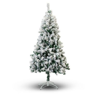 flocked artificial christmas tree