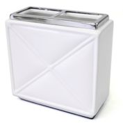 Quilt Toothbrush Holder in White