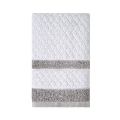 Wamsutta® Hotel Border Hand Towel in Grey