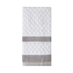 Wamsutta® Hotel Border Fingertip Towel in Grey