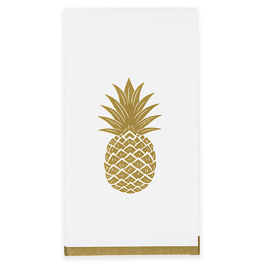 Alternate image 1 for Gold Pineapple 32-Count Paper Guest Towels