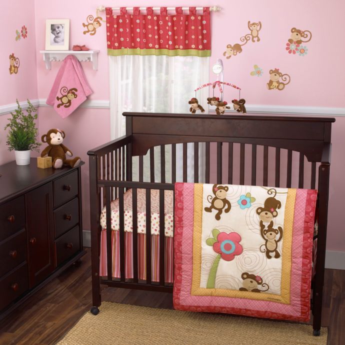 Cocalo Melanie The Monkey 4 Piece Crib Bedding Accessories