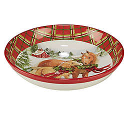Certified International Christmas on the Farm Susan Winget Serving Bowl