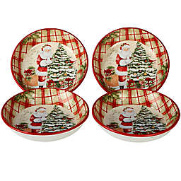 Certified International Holiday Wishes© by Susan Winget Soup/Pasta Bowls (Set of 4)
