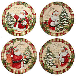 Certified International Holiday Wishes© by Susan Winget Canape Plates (Set of 4)