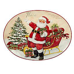 Certified International Holiday Wishes© by Susan Winget Oval Platter