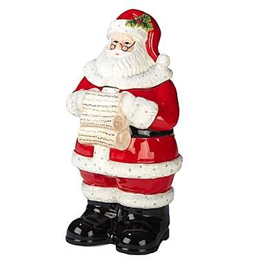 Certified International Holiday Wishes&copy; by Susan Winget 3-D Santa Cookie Jar. View a larger version of this product image.