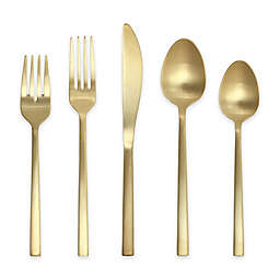 Fortessa® Arezzo 20-Piece Flatware Set in Brushed Gold