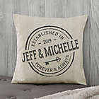 Alternate image 0 for Personalized Established 14-Inch Throw Pillow