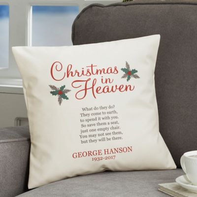 Personalized Christmas In Heaven 14-Inch Throw Pillow