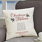 Personalized Christmas In Heaven Throw Pillow