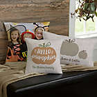 Alternate image 2 for Personalized Hello Pumpkin Throw Pillow